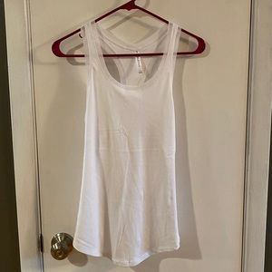 White Fabletics Workout Tank